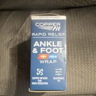 Copper Fit Rapid Relief Ankle   Foot Hot cold Wrap W 2 Gel Packs Black One
