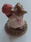 Wee Forest Folk Light Blue Girl Sweetheart Mouse W  Heart  1982 Annette Petersen