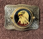 Vintage 3    American Bald Eagle Belt Buckle  made In Usa 