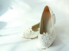 Gorgeous Unique Ivory White Lace Wedding Bridesmaid Bridal Shoes 2  3    Heels