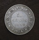 1898 Newfoundland Canada Silver 50 Cents - Queen Victoria Portrait