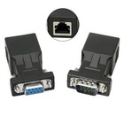 Db9 Rs232 To Rj45 Extender  9-pin Serial Port Female male 2-adapter 