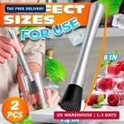 2 Pcs Bar Muddler For Cocktails  8 In Stainless Steel  Nylon Head   Lemon Muddle