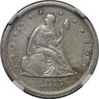 1875-s Twenty Cent Piece Ngc Au-50