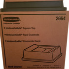 4x Rubbermaid Untouchable Square Top Lid Black 35 Gal Commercial Products  new 