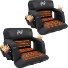 Naizea Wide Heated Stadium Seat For Bleachers W back Support 5  T Cushion Seats