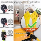 Nema 14-50p 14-50r 15 Ft 50 Amp Rv ev Extension Cord 15ft  Yellow 