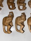 Set Of 11 Vintage Hanging Hand Carved Wooden Ape Monkeys Family Monkey Chain