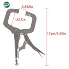 5pack C-clamps Locking Plier 6 Inch Adjustable Swivel Pad Locking For Workshop