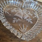 Mikasa Heart Frosted Bell Tray Holiday Classic Bowl Cookie Candy Ribbed 9 x7 5 