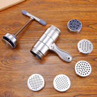 Stainless Steel Manual Noodles Maker Portable Pasta Press 5 Noodle Mould