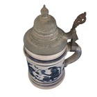 Vintage German Beer Stein Lidded Stoneware     Minstrels Song  To Drunk Women    