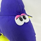 Vintage 1992 Fisher-price Dino Roars Purple Pterodactyl Dinosaur Plush 12   