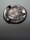 Vintage Native American Sterling Silver Turquoise Coral Belt Buckle Signed 63g