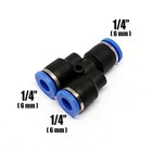10 Pieces Air Pneumatic 6mm To 6mm Y Shaped Push In Connectors Quick Fittings
