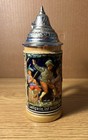 Vintage 6 1 2    German Beer Stein With Lid  Made In Germany  Excellent Condition