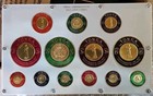 1973 Tonga Gold Coin Commemorative Stamps - Unused Set Of 13 Mounted In Frame