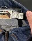 Vtg 80s Denim Vest Jacket Sierra Pacific Women   s Xl Biker Grunge Faded Pockets