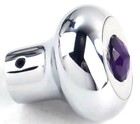 Deluxe Dimmer Control Knob Purple Jewel Ss Block Letter For 1 4  Shaft Gg 95664