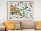 1964 Papua New Guinea Map     Tribal Regions  Wildlife   Missionary Posts