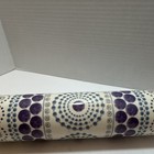 Ceramic Rolling Pin W  Wood Handles  White Purple Blue Geometric  18 In