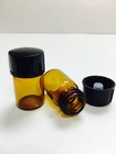 144 Pcs Amber 5 8 Dram Glass Vials  W screw Cone Cap  15mmx26mm 