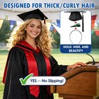 Graduation Cap Headband Insert Anti Slip Curly Hair Grad Hat