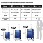 3 Piece Luggage Set Hardside Spinner Suitcase With Tsa Lock 20  24  28  