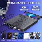 Slim External Cd Dvd Drive Usb 3 0 Disc Player Burner Writer For Laptop Mac Pc