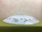 Vintage Glass Saucer Ceiling Light Fixture Lamp Shade Starburst Florals