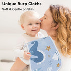 Baby Burp Cloths 100  Organic Cotton 5 Pack Burping Cloths For Babies Boys Girls
