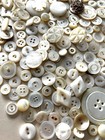 Antique vintage Mother Of Pearl Button Lot Carved Victorian Realistic