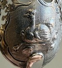 Antique George Ii Picture Back Silver Mote Spoon  Hen   Chicks C1755