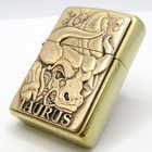 Barrett Smythe Taurus Solid Brass Zippo Oil Lighter 2000 Fired Rare