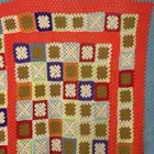 Vintage Colorful Granny Square Crochet Afghan Throw Blanket Multicolor 67 X 42