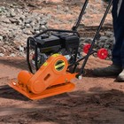 7hp Plate Compactor 212cc Gas Engine  4200 Lb Compacting Force 5600 Vpm  22 1x15