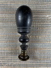Victorian Antique Bronze Turned Wood Handle Wafer Or Wax Seal Stamp Tamper Press