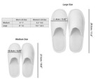 10 Pairs Waffle Closed Toe Spa Hotel Guest Slippers - White - Medium