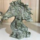 1pc  Natural Yushu Stone Quartz Carved Horse s Head Skull Crystal Healing Decor