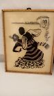 Lot Of 3 Vintage 5x4  Convex Glass Wall Hanging Art Silhouette Pictures Framed