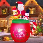 Christmas Inflatables Outdoor Decorations 6ft Blow Up Santa Claus Gingerbread   