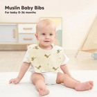 Bearmoss Baby Bibs For Drooling   Teething 8 Pack Muslin Cotton Bibs