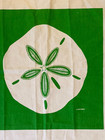 New Vtg Mcm Marushka Canvas Screen Print Textile Wall Art Sand Dollar Sea 29x32