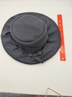 Sears Millinery 100  Wool Black Felt Hat Vintage Warm Roebuck Asymmetric Bow