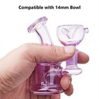 4 3  Mini Glass Bong Smoking Tobacco Glass Water Pipe With 14mm Bowl And Box