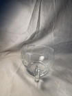 Vintage Clear Etched Elegant Glass Creamer - Floral   Leaf Design - Mid-century