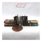 10 Pc 10 Stephen King Miniature Books 1 12 Scale Dollhouse Prop Faux Books