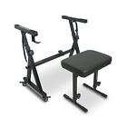 Liquid Stands Piano Keyboard Stand And Bench Set - Portable Heavy Duty Digital