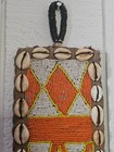 Vintage  Yoruba Glass Beaded Diviner s Sash Wall Hanging Nigeria 41 x4 