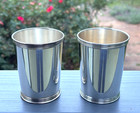 2     Mint Julep Cups Sterling Silver 3 75  Tall  3759 By Manchester Silver Co 